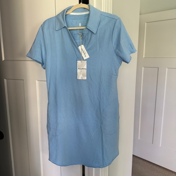 NWT Tommy Bahama Blue Marina Del Mar Dress Short Sleeve - Picture 2 of 5